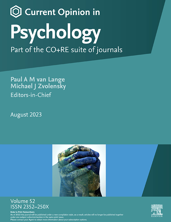 Go to journal home page - Current Opinion in Psychology